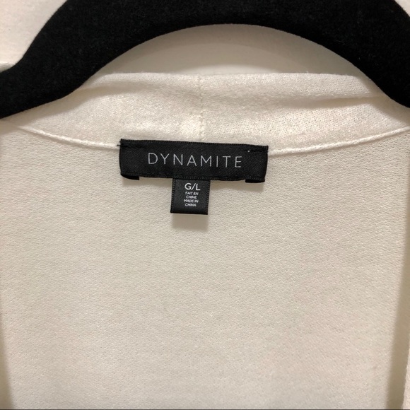 🛍 3/$45 Dynamite Deep V White Bodysuit - Picture 6 of 7